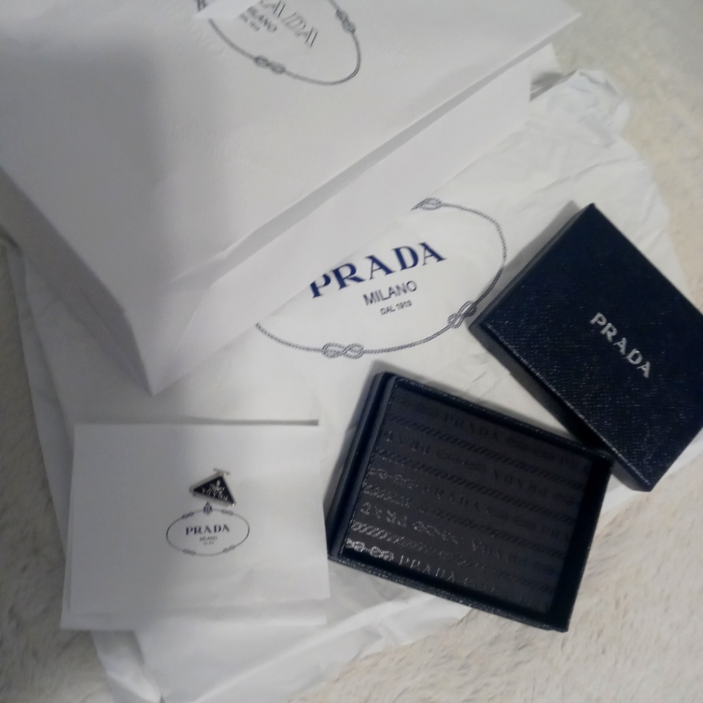 Prada charm with box & bag